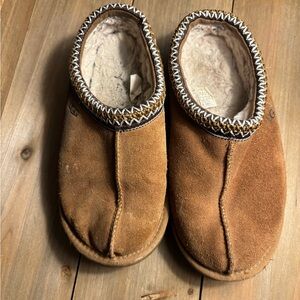 Ugg Size 8 Tasman Cozy Chestnut Suede Shearling Slipper Clogs